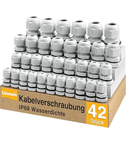 thumbnail image 2 of EROOSY 20 Pcs Cable Glands Waterproof PG7 Adjustable Cable Glands Nylon 2 of 12