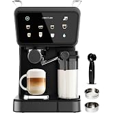 Cecotec Coffee Makers Express Semiautomatic Power Espresso Touch ColdBrew Latte. 1350W, 20 Bars, Cold, Warm or Hot, Touch Scr