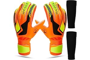 CARSEATTY Gant de Foot Gardien Enfant, Gants de Gardien avec Protège-Doigts pour Garçons, Enfants, Jeunes, Super Accroche, avec Chaussettes de Football