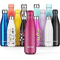 Proworks Edelstahl Trinkflasche 24 Std. Kalt und 12 Std. Heiß - Premium Vakuum Wasserflasche - Perfekte Isolierflasche für Sport, Laufen, Fahrrad, Yoga, Wandern und Camping - 500ml / 750ml / 1 Liter