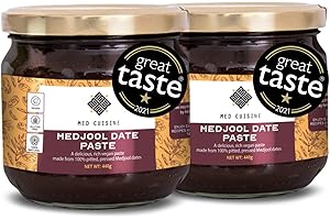 Med Cuisine Premium Medjool Date Paste (440GR X 2) - 100% Pitted Medjool Dates Paste, Vegan, Plant Based, No Preservatives, High in Protein, Good Source of Fiber and Kosher - PROMO - BBD 31.01.2024