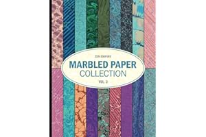 Marbled Paper for Crafts: 18 Designs of Vintage Style Double Sided Marble Paper for Book Binding | 18 Patterns - 1 Sheet (2 Pages) per Design