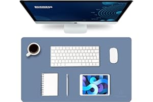 K KNODEL Małe podkład pod biurko, podkładka biurowa, podkład pod laptop dla biurka, ochraniacz biurka, podkład na pulpicie, podkład do pisania na biurku (35x60cm, Błękit jeziorowy)
