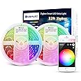 32.8ft ZigBee LED Strip Lights Dimmable Ambiance Smart RGB LED Kit Directly Work with Echo Plus for Alexa Voice Control LED Lights,Work with Hub Bridge,Lightify Hub for APP Control LightStrips
