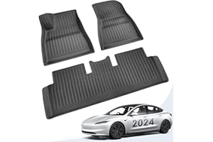 GIUD Tesla Model 3 2024 2025 Alfombrillas Coche, Tesla Model 3 2024 2025 Highland Alfombra de Coche, fácil de Limpiar, Resistente a los arañazos, Alfombra Tesla Model 3 2024 Accesorio -Negro
