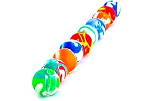 SUNMONDO Flummis 10 sztuk o średnicy 27 mm | kolorowa piłka do skakania, piłka do skakania, piłka do skakania, piłka do skakania, piłka w kropki, wysoka siła odbicia dla świetnej zabawy