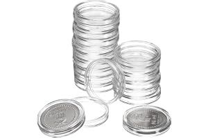 QUARKZMAN 20 stycken 23 mm silverhållare, plastmyntkapslar, akrylklar, runda myntsamlarbehållare för silvermyntskydd eller NF