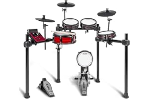 Alesis Nitro Pro - Set de Batería Electrónica con Parches de Malla Doble Zona, 500+ Sonidos BFD, Bluetooth, Drumeo, MIDI USB, Compatible con Doble Pedal