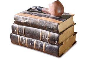 Loberon Libro Decorativo Rakeem, poliresina, L/A/P ca. 20/16.5/14 cm, Marrone