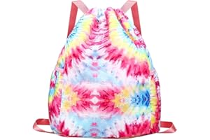 RHCPFOVR Sac à dos à cordon pour enfants - Sacs licorne pour filles Gym Dance Beach Swim Travel Bag