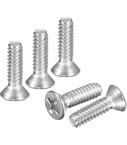 PATIKIL Flat Round Head Phillips Screws, 4 Pack M10-1.5 x 20mm Binding Screws 304 Stainless Steel 18-8 Full Thread, Phillips Drive Machine Screw Furniture Screw Connector Bolts