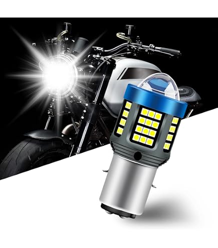 Ampoule Phare Moto LED H4 Teguangmei - 6000K Blanc Bleu, 1500 Lumens, 12V, Étanche IP68