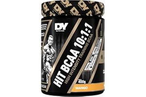 DY Nutrition HIT BCAA 10:1:1 (Mango) with L-Citrulline Malate, Beta Alanine + 12g of Branch Chain Amino Acids 400g Powder, 20 Servings - Optimal Pump & Performance | Non Stim Pre & Intra Workout