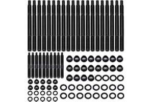 PQY 12-Point Cylinder Gasket Head Stud Bolts Nuts Kit Compatible with 04-19 Chevy LS1 LS3 5.3L 5.7L 6.0L Engines​ 234-4317