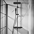 Triton Showers Push Button Mixer | Matte Black | Triton | Thermostatic Mixer Shower | Rainfall Shower Head | Mixer Shower for Bathroom | Shower Diverter | Home Improvement