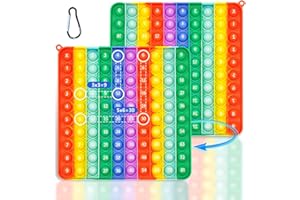 DIBUEUPP Push Bubble Sensory Juguetes,Tablero de Multiplicación Silicona Sensorial 2 en 1,Juguetes Educativo de Matemáticas,Juguete para Niños Adultos Relajarse