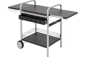 tepro Barbacoa de Gas Universal para Barbacoa, estantes Laterales Plegables, Cesta de Almacenamiento