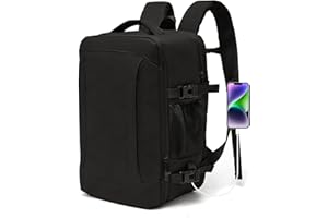 palamea Zaino Ryanair 40x20x25 Zaino da Viaggio Aereo Espandibile Bagaglio a Mano, 15,6 Pollici Zaino Porta PC per Bagagli Campeggio Weekend per Tutte le Compagnie Aeree