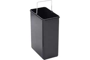 Arregui Step Bin CR705-BIN Cubo de Plástico de Repuesto para Cubos de Basura y Reciclaje Step Bin | 15L | con Asa Metálica | Compatible con CR705-30L y CR705-45L | negro