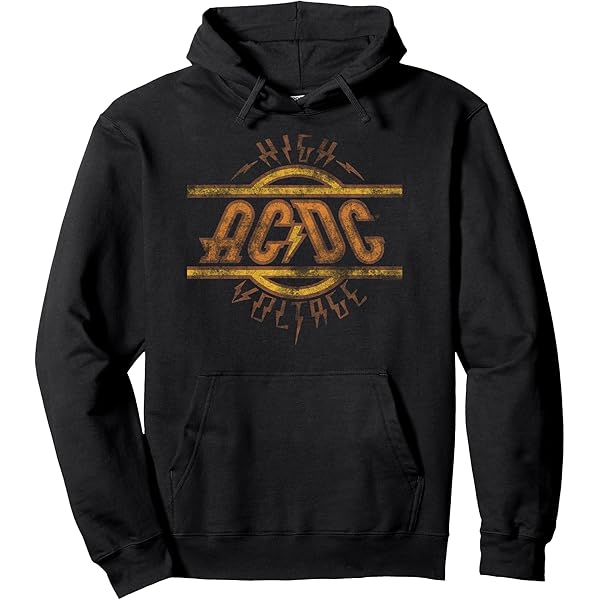 ACDC High Voltage Logo Hoodie - Vintage Band Pullover Für Echte Rock-Fans