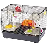 Ferplast Hamster cage Village 80, 5-storey small animal cage, hamster wheel, bottle and house, hamster toy, tunnel and accessory