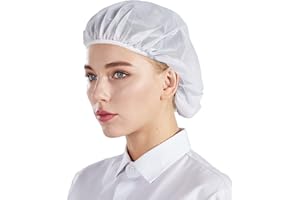 Nanxson Unisex 5PCS Chef Hats Mesh Cap Breathable Hairnets for Kitchen, Salon, Catering Cooking