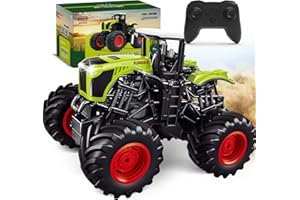 PENGBU RC Trattore telecomandato, 1:16 Trattore rc, 2,4 GHz Monster Truck Telecomando, Auto telecomandata con luce, 8 canali, giocattolo a partire da 3 4 6 anni, terreno complesso facile da passare