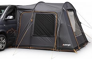 Vango Faros III Poled Low Driveaway Awning - Campervan Awning with Sewn-In Groundsheet, Powerflex Poles, Sentinel Active 75D Fabric