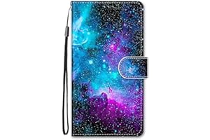 Nodigo-EU Cuero Funda para Motorola Moto G54 5G Antigolpes Libro Billetera Magnetica Flip Silicona Dibujos Animal Motivo 360 Carcasa Case Bumper Kawaii Resistente Cover - Universo