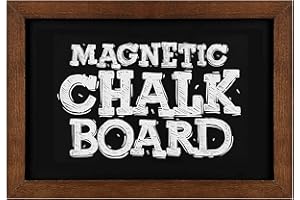 OKYDOKY Solid Wood Frame Magnetic Chalkboard Chalkboard for Wall, Walnut Framed Chalk Board for Kitchen, Restaurant, Bar, Wedding, Menu & Home Decor (22x32cm-1p, Brown)