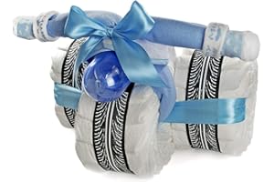 DUBISTDA -WINDELTORTEN- dubistda© - Triciclo per pannolini, 45 pezzi, colore: Blu