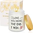 Valentine's Day Gift for Her Him, Anniversary Candle Gifts for Husband Wife, Romantic Idea Wedding Birthday Christmas I Love You Gift for Girlfriend Boyfriend Fiancee Fiance (Lavender Scent)
