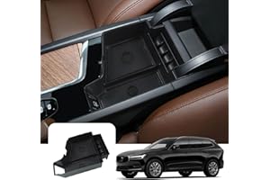 LFOTPP Compatible avec Volvo XC60 XC90 V60 S60 V90 S90 2017-2023 Accoudoir Boite de Rangement, Plateau de Rangement Organiseurs de la Central Console, Accessoire Voiture (Noir)