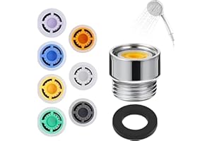 PCSFOE Economiseur D'eau Pour Douche,Économiseur D'eau Pour Douche 4l/ 5l/ 6l/ 7l/ 8l/ 10l/ 12l, Adapté Pour Pommeau De Douche Limiteur De Débit Avec Diamètre De Filetage 1/2 Pour Cuisine Salle De Bain