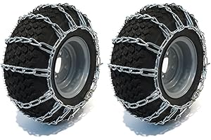 New PAIR 2 Link TIRE CHAINS 16x6.50x8 for Garden Tractors / Riders / Snowblowers by The ROP Shop
