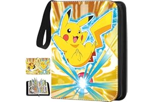 CIOVOU Sammelalbum für Karten, 50 Seiten 400 Karten Kapazität Sammelkarten Album Sammelmappe Karten Ordner Heft, Tragbarer wasserdichter Kartenhalter Card Collection Sammelheft, Geschenk für Kinder, Y