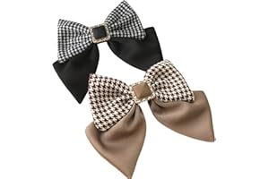 ‎YPKIA Große Haarschleife Damen Schwarz Haarspange Mit Satin-Schleife Retro Haarschleifen-Clips Elegante Haarspangen Haaraccessoires Für Frauen Und Mädchen