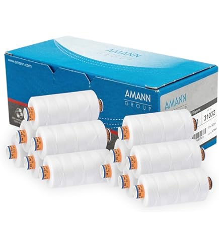 Weißes Nähgarn 12er Set - 1000 Yard Polyester-Garn Für Nähmaschine & Handnähen