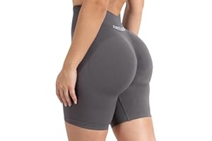 SMILODOX Shorts Damen - Maria Solid Scrunch Kurze Hose - Shaped Fit Sporthose, Hotpants Damen kurz Booty Scrunch, elastischer Bund, angenehm auf der Haut