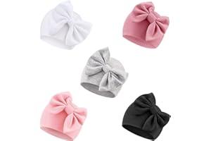 DRESHOW Cappelli per Neonato Cappello da Ospedale Berretto con Fiocco per Neonato