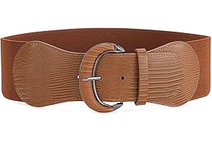 VONMELLI Ampie Cintura Elastica Donna Vintage Cintura Donna con Fibbia per Abiti Cinture Regolabile Elastiche Elegante Alla Moda Retrò Cinture Elastica per Vestito Soprabito Jeans