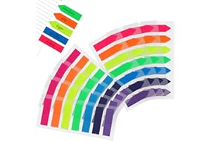 Clundoo 1120 fogli di note adesive per indice, 2 stili, set di bandiere indice, Sticky Tabs, Sticky Notes, marcatura laterale estetica, strisce adesive colorate, indice, per ufficio, scuola, casa