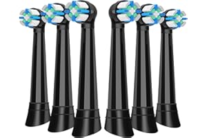 CALLYSONIC Recambio Cepillos Compatible con Oral B IO 2/3/4/5/6/7/8/9/10 Cepillos Eléctrico, Cabezales Compatible con Oral B IO Para el Cuidado de las Encías y la Limpieza Dental (6 Negro)