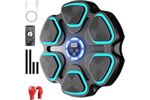 KOUAMOR 9 Level Speed Mode Adjustment Music Boxing Machine, Bluetooth Musical Boxing Machines with Boxings Gloves, Wall Mounted Punching Machines, for Men Women Kids