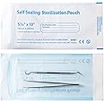 Annhua 5.3 x 11" Self-Sterilization Pouches 100 PCS Self Seal Sterilizer Bags, Used for Dentist Tools, Beauty Toolkits and Nail Tools