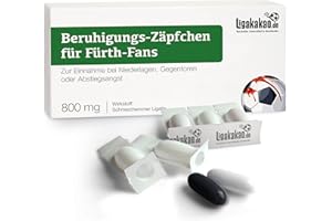 Ligakakao Beruhigungs-Zäpfchen® für FÜRTH Fans | Lakritz-Zäpfchen für FÜRTH Fans zur Einnahme bei Niederlagen, Gegentoren & Abstiegsangst | Mehr verrückte Männer Geschenk Fanartikel über „Farbe“
