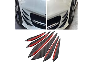 Areyourshop Lot de 6 ailerons universels en fibre de carbone PP pour pare-chocs avant de voiture/voiture