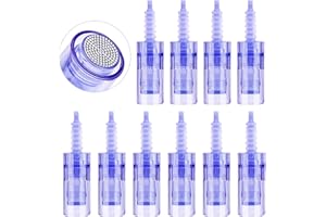 Yofuly Dermapen 12 Aghi Cartucce, 10 pezzi Dermapen Cartuccia di Ricambio Confezionata Singolarmente per Derma Pen Elettrico