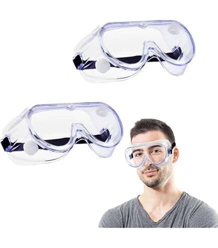 Lunette Protection Bricolage PFLYPF Lot De 3 Lunettes De Protection, Avec 1 Pochette En Lot Lunettes Sécurité