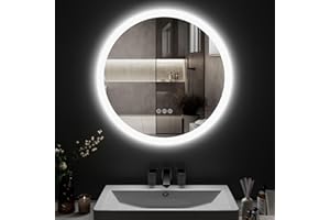 ChillCruiser 700MM Round LED Bathroom Mirror with Touch Switch, Dimmable Backlit Lights, Anti-Fog, 3 Colour Modes, Memory Function Vanity Mirror